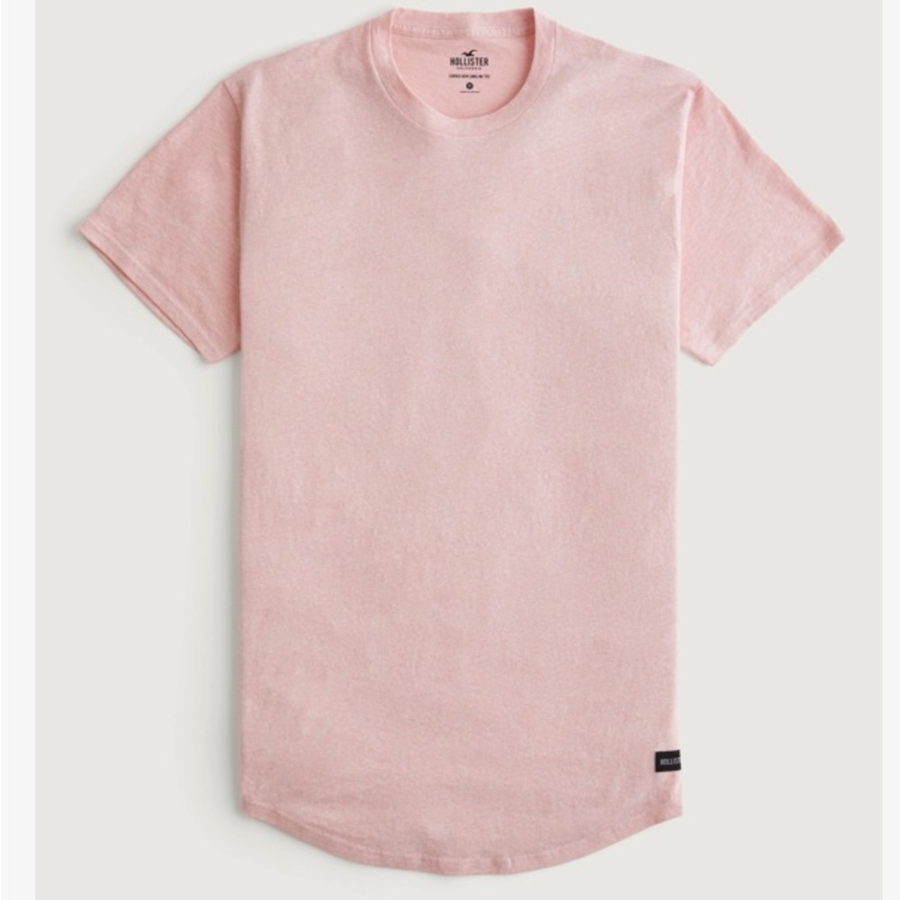 Hollister longline curved hem tshirt euc